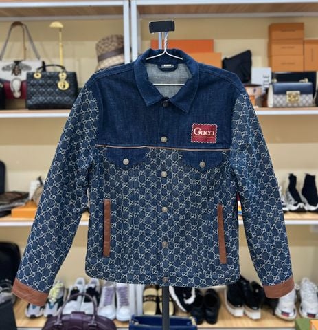  Gucci Indigo GG Denim Jacket 