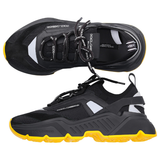  D&G Men's Black Daymaster Sneakers In Stretch Knit Fabric 