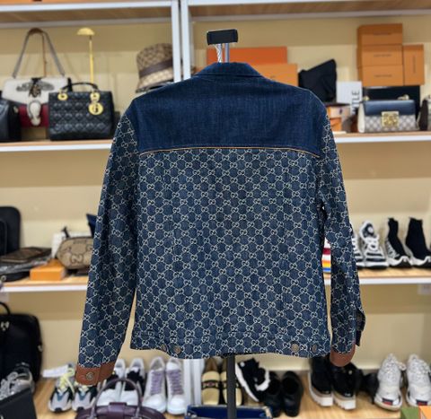  Gucci Indigo GG Denim Jacket 