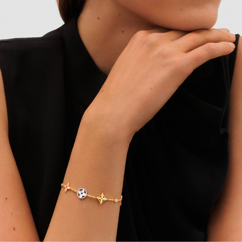  Louis Vuitton Idylle Blossom Bracelet, 3 Golds And Diamonds 