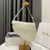  Dior Ultra Matte Saddle Handbag Woven Leather Medium 