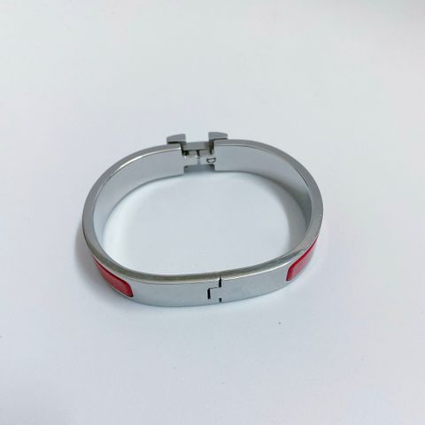  Hermes Narrow Clic H Bracelet Red 