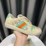  Giày Gucci Screener Monogram-Print Leather 