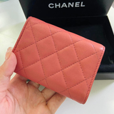  Ví Chanel Gập 3 Màu Hồng Cam 