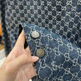  Gucci Indigo GG Denim Jacket 