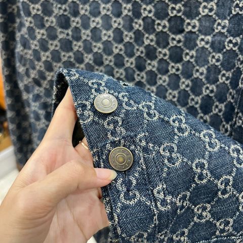  Gucci Indigo GG Denim Jacket 