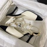  Chanel Pearl Slingbacks Lamskin 