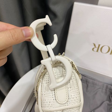  Dior Ultra Matte Saddle Handbag Woven Leather Medium 