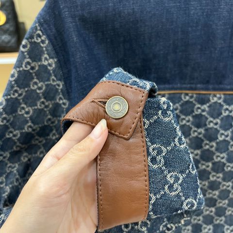  Gucci Indigo GG Denim Jacket 