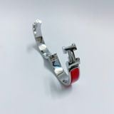  Hermes Narrow Clic H Bracelet Red 