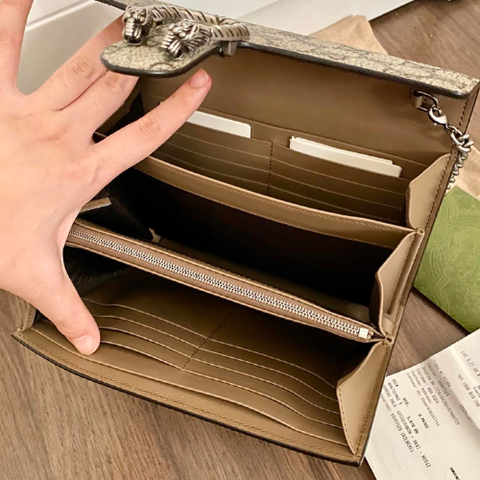  Gucci Dionysus GG Supreme Chain Wallet 