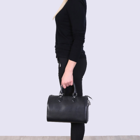  LV Speedy 30 Black Epi Bag 