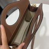  Burberry Mini Two-Tone Canvas And Leather Pocket Bag 