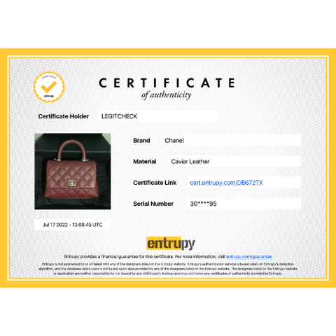  Chanel Coco 7.5in Caviar Red Burgundy Code 30 