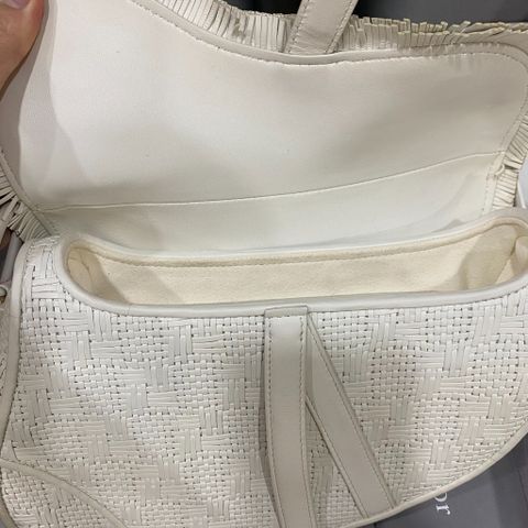  Dior Ultra Matte Saddle Handbag Woven Leather Medium 