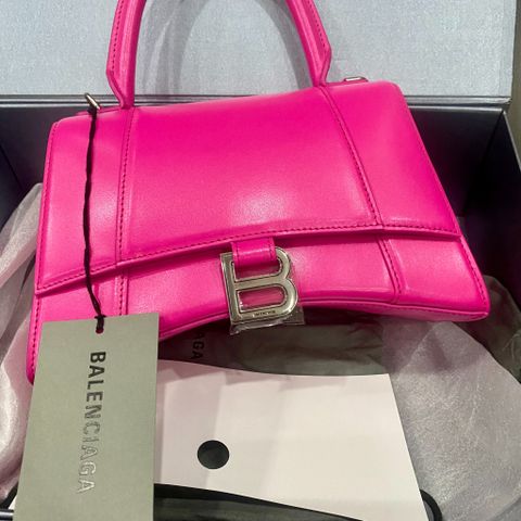  Balenciaga Hourglass Small Hot Pink Calfskin SHW 