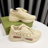  Gucci Rhyton 'GG' Logo Leather 