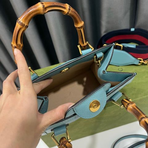 Gucci Diana Mini Tote Light Blue 