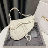  Dior Ultra Matte Saddle Handbag Woven Leather Medium 