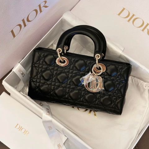 Dior Lady M Preta  Gold style Handbag