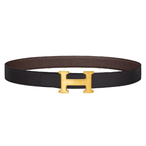  H Martelee belt buckle & Reversible leather strap 32 mm 