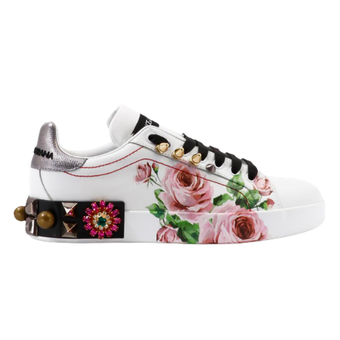  D&G Leather Sneakers Portofino Floral 