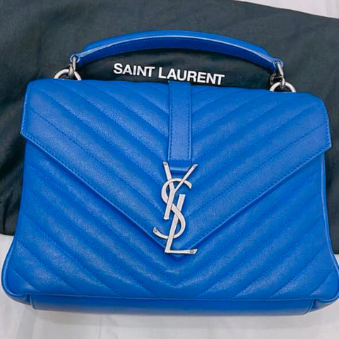  Ysl College Bag In Royal Blue 