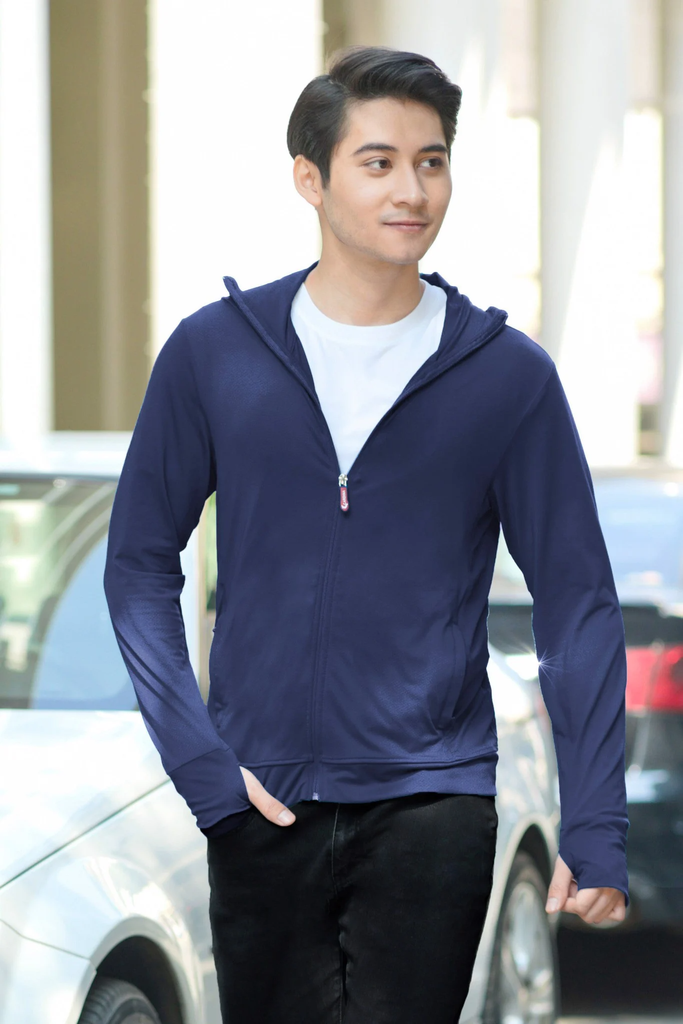  Áo khoác chống nắng nam 1 lớp Cardina, chất thun lạnh ngăn 97% tia UV 