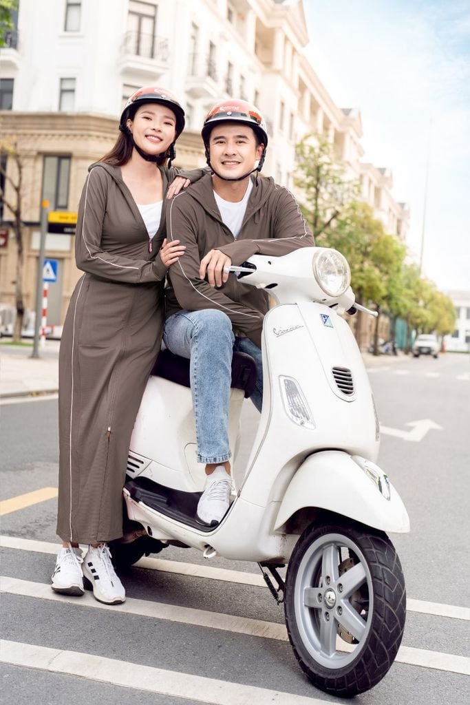  Áo chống nắng toàn thân 2 lớp nữ, thông hơi thoáng khí chống UV 