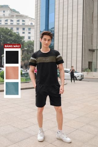 Bộ cotton nam kiểu dáng thể thao, chất liệu cotton mềm mại, co giãn 4 chiều.