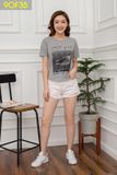  Áo phông nữ Cardina cotton Croptop in hình Chim Lost pet 