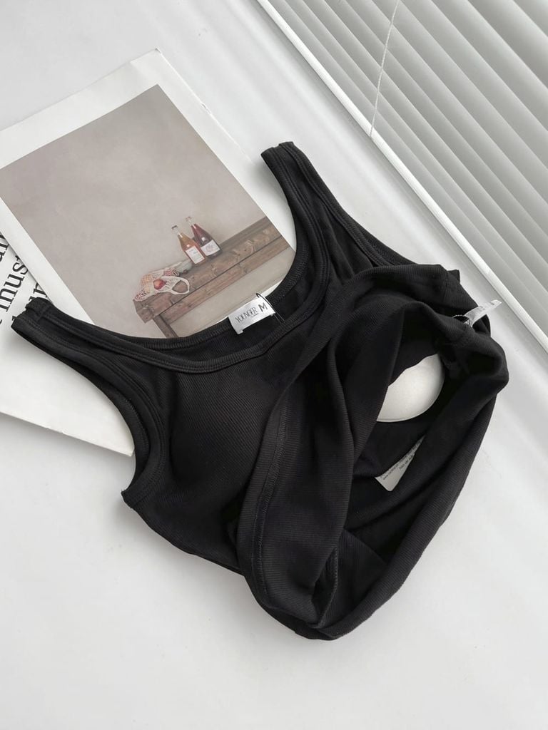  Áo ba lỗ kèm đệm ngực chất tăm hàn co giãn 