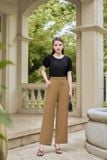  Áo blouse nữ chất liệu tằm Ý tay cộc dập ly 