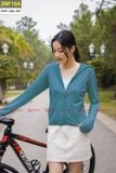  Áo chống nắng nữ 1 lớp Cardina dáng ngắn, co giãn 4 chiều, thấm hút mồ hôi 