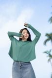  Áo khoác chống nắng nữ ngắn kiểu dáng cánh dơi chất liệu Icetext làm mát tức thì 