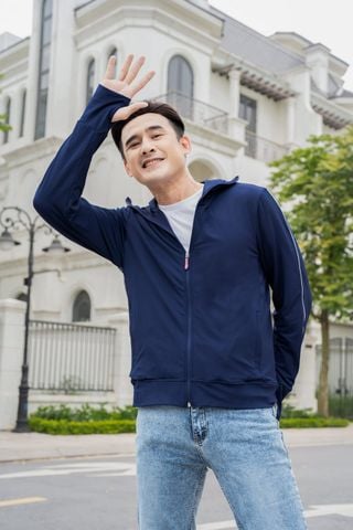Áo chống nắng nam 2 lớp chất thun lạnh chống UV 98% chính hãng Cardina