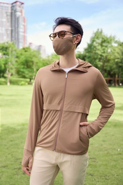  Áo chống nắng nam 2 lớp icetext ngăn UV 99,9% 