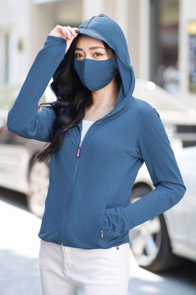  Áo khoác chống nắng nữ 1 lớp chất liệu AirCool UPF50+ cản 98% tia UV 