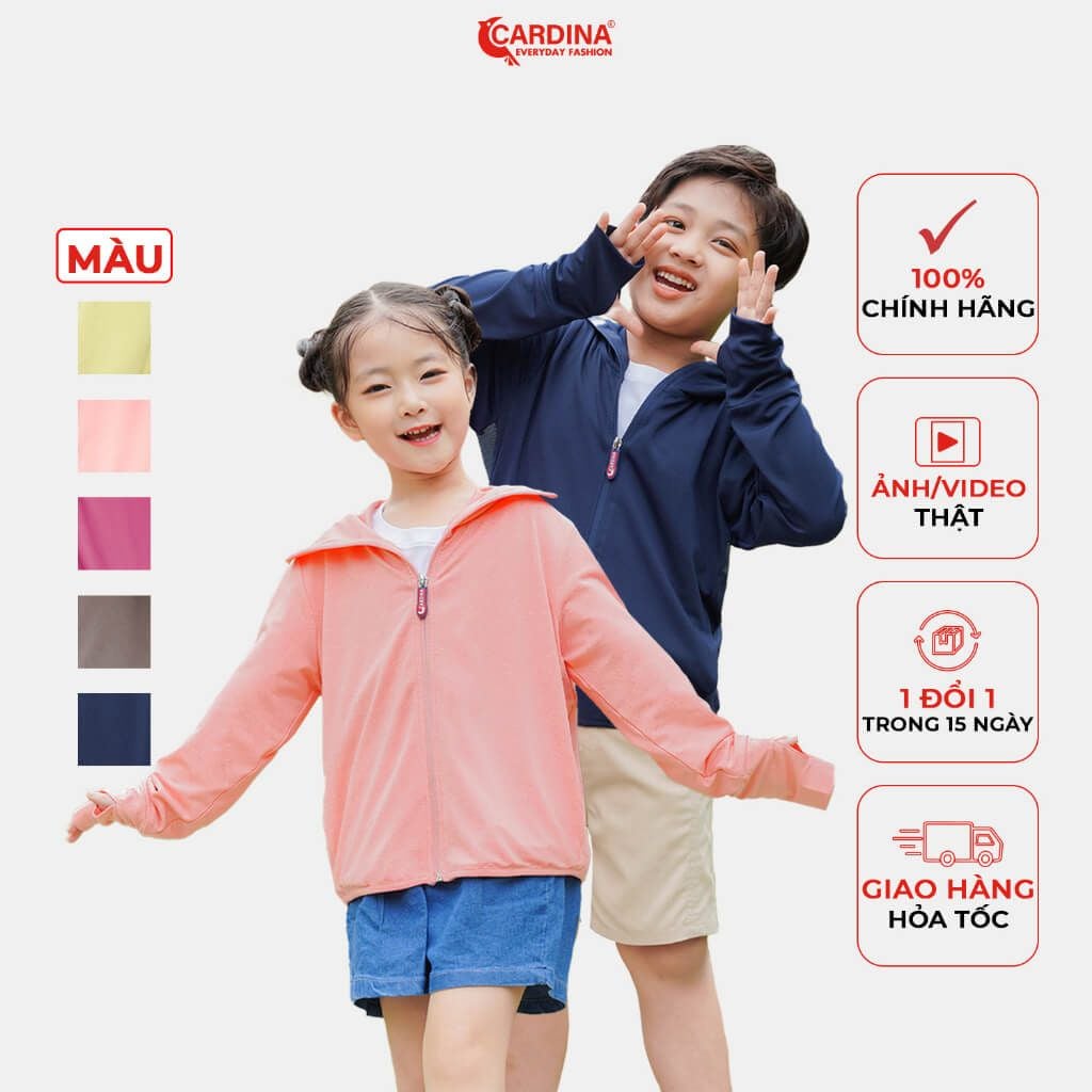  Áo chống nắng trẻ em 2 lớp Cardina 