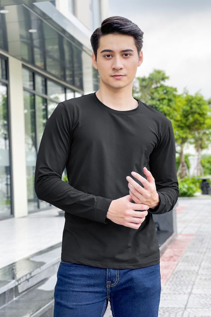  Áo giữ nhiệt Cardina nam chất Cotton dáng cổ tròn 