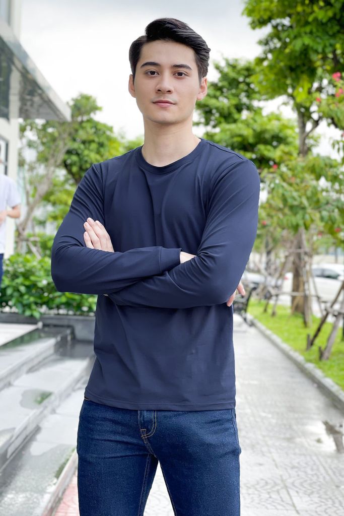  Áo giữ nhiệt Cardina nam chất Cotton dáng cổ tròn 