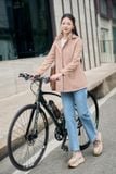  Áo jacket chất liệu gió tráng nhựa 50D dáng dài có rút eo linh hoạt 