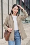  Áo jacket chất liệu gió tráng nhựa 50D dáng dài có rút eo linh hoạt 