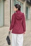  Áo jacket chất liệu gió tráng nhựa 50D dáng dài có rút eo linh hoạt 