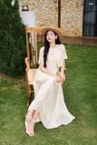  Áo Khoác Ren Younger by Cardina Dáng Vạt Chéo Vải Ren Thêu Hoa 