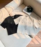  Áo kí giả nữ dáng croptop chất tweed nhẹ, mướt 