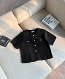  Áo kí giả nữ dáng croptop chất tweed nhẹ, mướt 