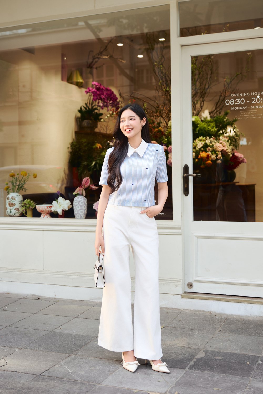 cách phối quần tây áo sơ mi nữ