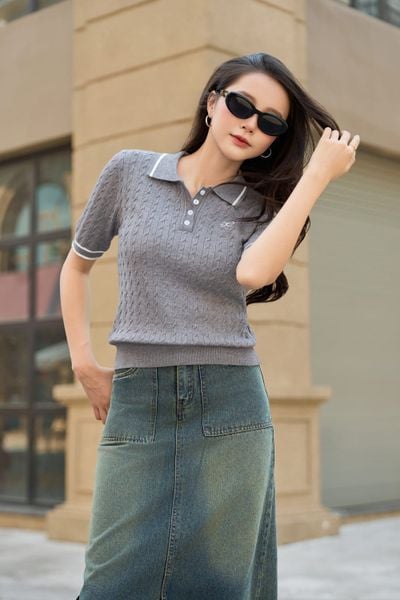 phối đồ với chân váy jean dài