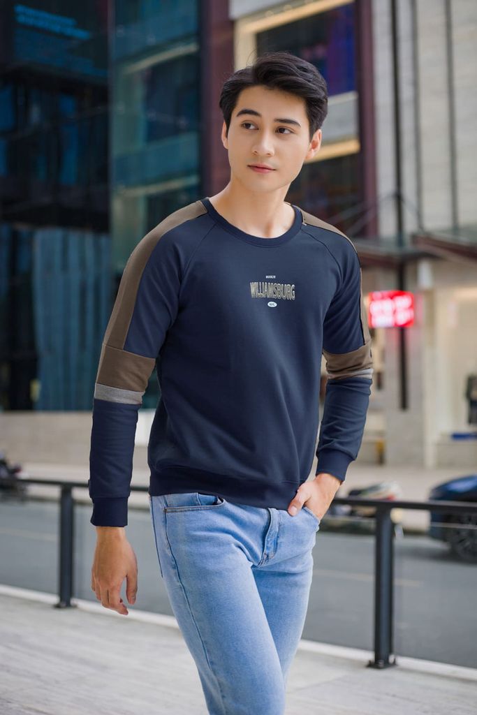  Áo thu đông nam kiểu dáng trẻ trung chất nỉ da cá 